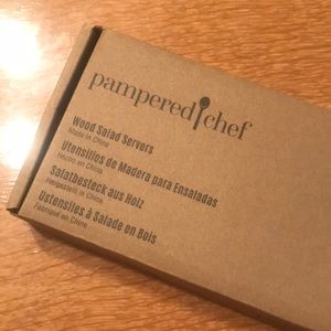 Brand new Pampered Chef wood salad servers